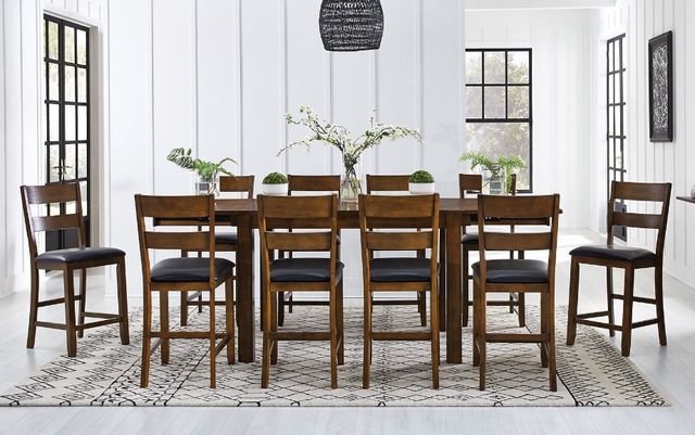 A-America® Mariposa Rustic Whiskey Ladderback Upholstered Barstool-2
