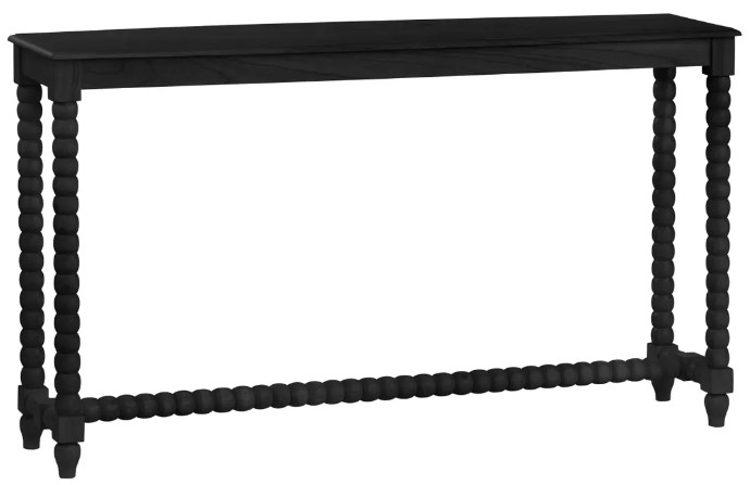 Crestview Collection Meridian Painted Black Console Table