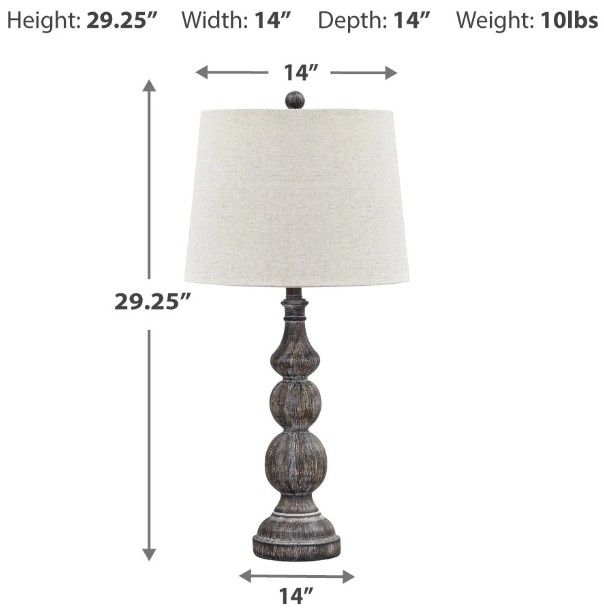 Signature Design by Ashley® Mair 2-Piece Antique Black Table Lamp-3