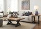 Signature Design by Ashley® Wesling Light Brown End Table with Black Trestle Legs-2