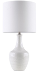 Olliix by Hampton Hill Celine White Ceramic Vase 26" Table Lamp-0