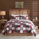 Olliix by Woolrich Tulsa Red/Grey King/California King Oversized Plaid Print Cotton Quilt Set-5