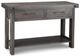 Handstone Customizable Rafters Heritage Platinum Sofa Table with 2 Drawer and Shelf-0