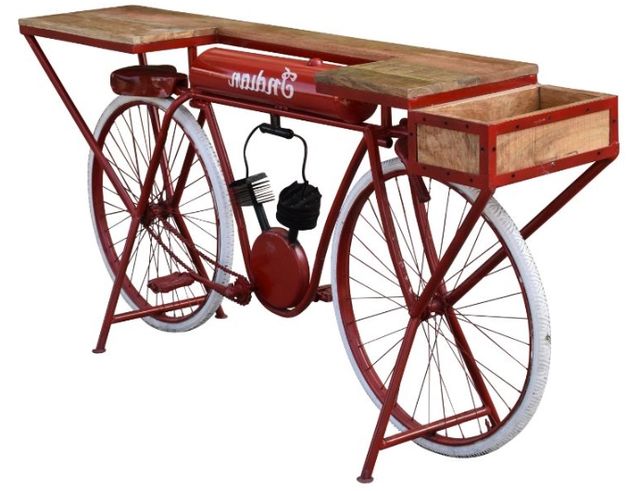 Jaipur Furniture WOW Range Red Bar Cart-0