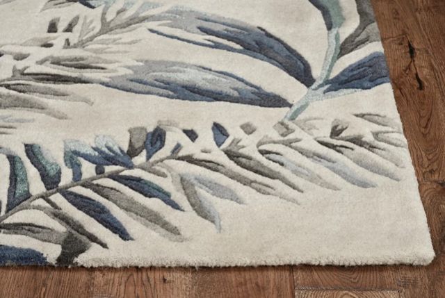 KAS Rugs Havana Grey/Blue Tropics 5'x8' Area Rug-1