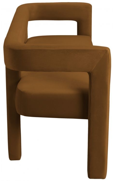 Meridian Furniture Athena Saddle Velvet Upholstered Bench-3