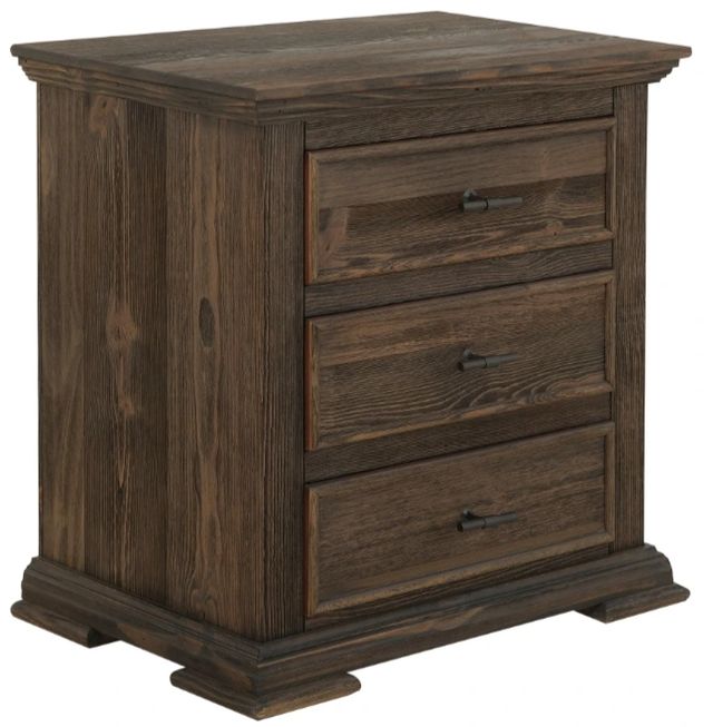International Furniture Direct Desire Deep Brown Nightstand-0