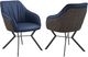 Coaster® Mayer 2-Piece Blue/Brown Upholstered Swivel Padded Side Chairs-4