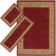 Surya Midtown Dark Red 3-Piece Rug Set-0