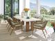 Tommy Bahama® Outdoor Palm Desert Poolside Rectangular Outdoor Dining Table with White Agate Stone Top-2