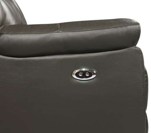 New Classic® Home Furnishings Sebastian Gray Recliner with Power Footrest-2