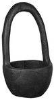 A & B Home Black Teak Wood Bowl with Handle-0