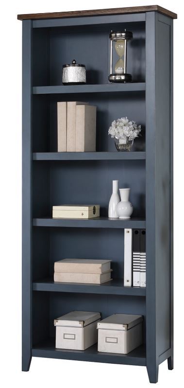 Martin Furniture Fairmont Dusty Blue Open Bookcase-0