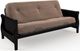 dhp furniture® Tan Wood Futon with Arms-0