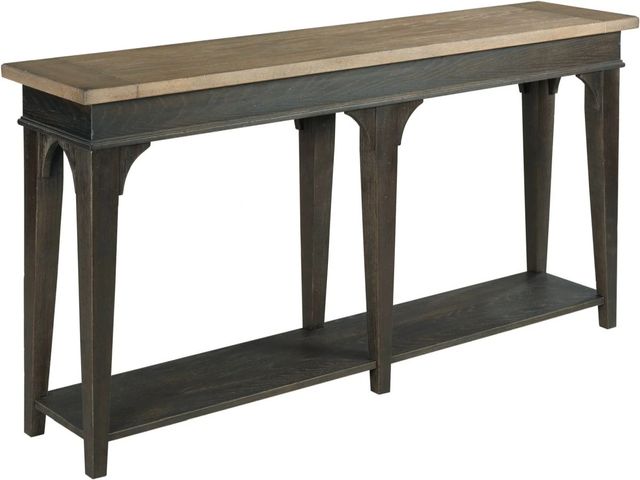 Hammary® Hancock Brown Hall Console with Black Base-0