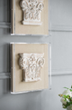A & B Home Set of 2 Washed White Wall Art-5