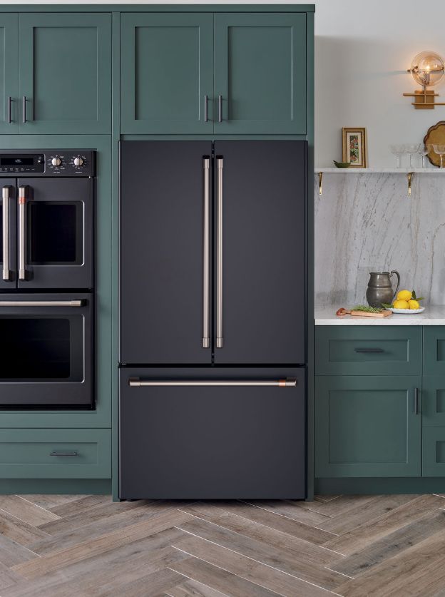 Café™ 36" 23.1 Cu. Ft. Matte Black Counter Depth French Door Refrigerator-1