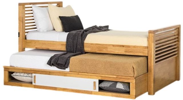 Furniture of America® Dayville Light Oak Full Captain Bed