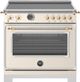 Bertazzoni Heritage Series 36" Fingerprint Resistant Avorio Pro Style Induction Range with Gold Accents-0