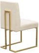 Diamond Sofa® Skyline 2-Piece Brushed Gold/Cream Dining Chair Set-4