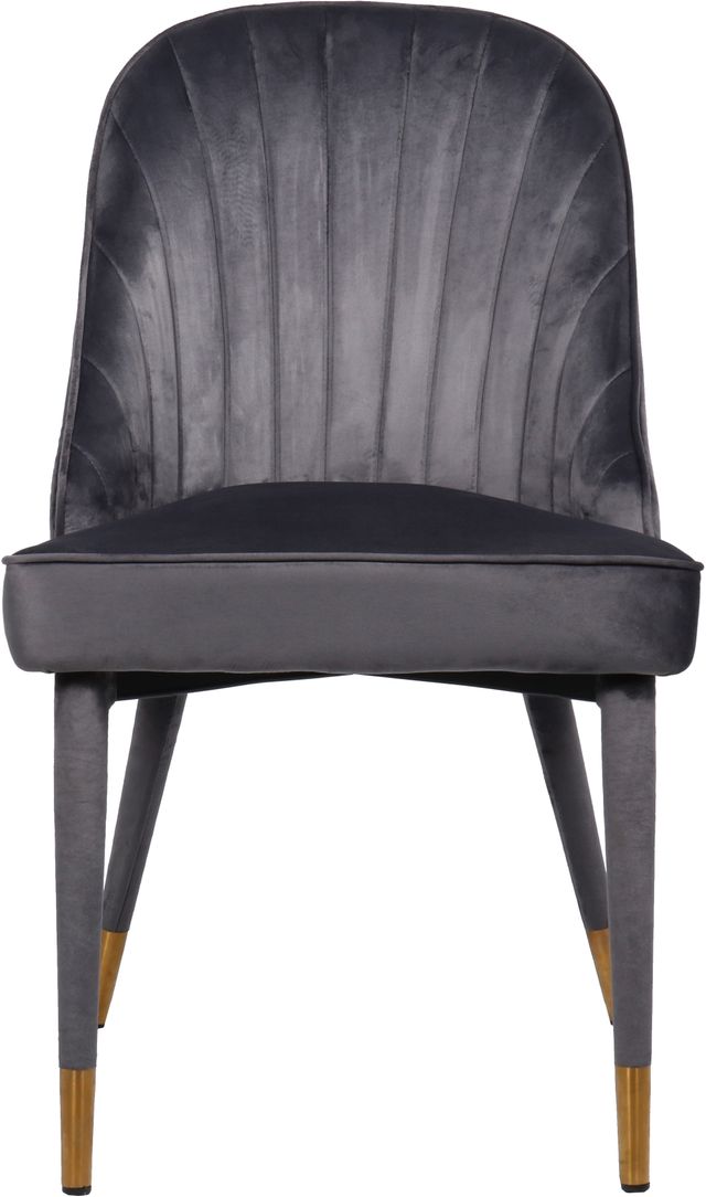 Meridian Furniture Belle Gray Velvet Dining Chair-1