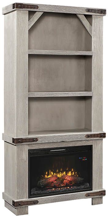 Aspenhome® Sawyer Lighthouse Grey Fireplace Display Case-0