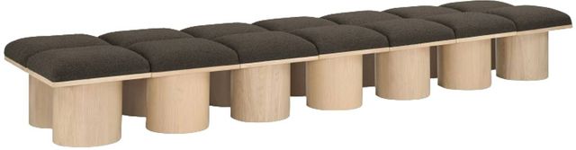 Meridian Furniture Pavilion 14-Piece Brown/Natural 126" Modular Bench Set-0