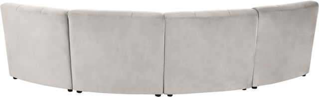 Meridian Furniture Limitless 4-Piece Cream Velvet Modular Sectional-3