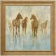 Stylecraft Band Of Horses Beige/Blue/Brown Wall Art-0