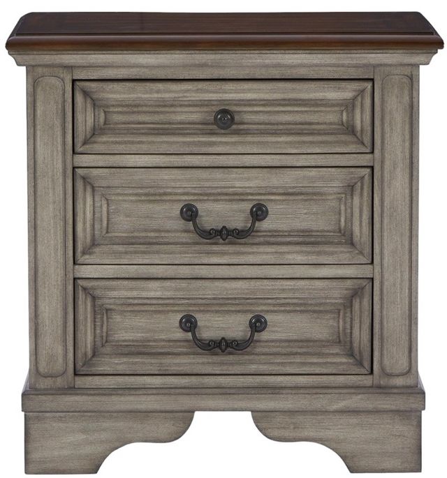 Signature Design by Ashley® Lodenbay Antiqued Gray Nightstand-1