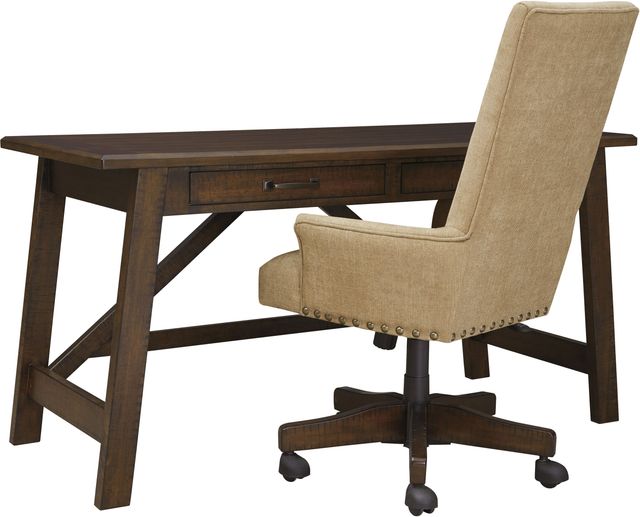 Signature Design by Ashley® Baldridge 2-Piece Rustic Brown Office Desk Set-0