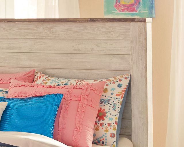 Signature Design by Ashley® Willowton Whitewash Twin Panel Headboard-1