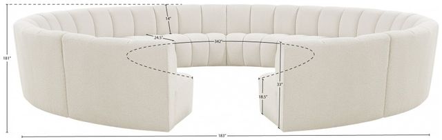 Meridian Furniture Infinity 12-Piece Cream Modular Sectional-2