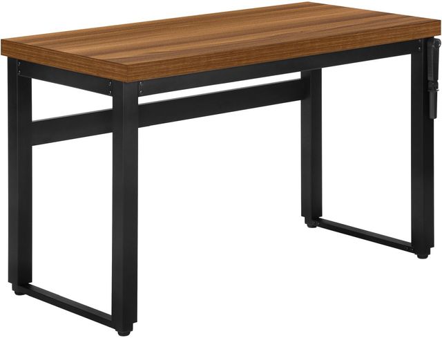 Bureau avec ajustement en hauteur de Monarch Specialties - Noir/Noyer-0