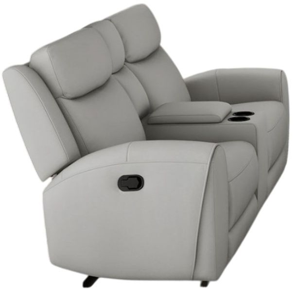 Furniture of America® Jacobus Light Gray Manual Reclining Loveseat-0