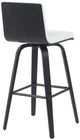 Armen Living Vienna 4-Piece Black Brushed/White Swivel Barstool Set-3