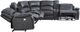 Steve Silver Co. Denver 6-Piece Charcoal Dual Power Reclining Curved Sectional-3