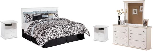 Signature Design by Ashley® Bostwick Shoals 4-Piece White King/California King Panel Bed Set-0