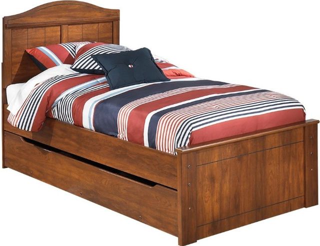 Signature Design by Ashley® Barchan 6-Piece Medium Brown Twin Panel Bed Set-1