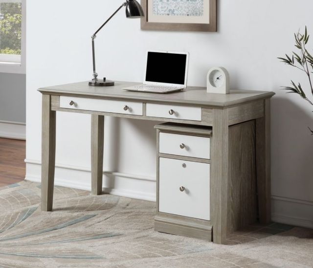 Winners Only® Berkeley Gray Oak/White Writing Desk-1