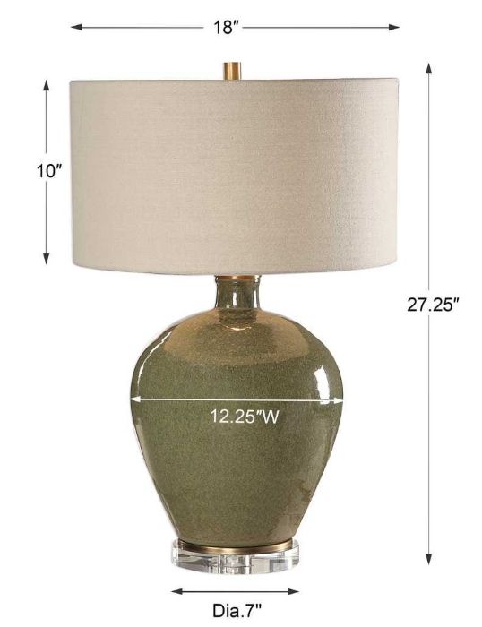 Uttermost® Elva Emerald Green Table Lamp-2