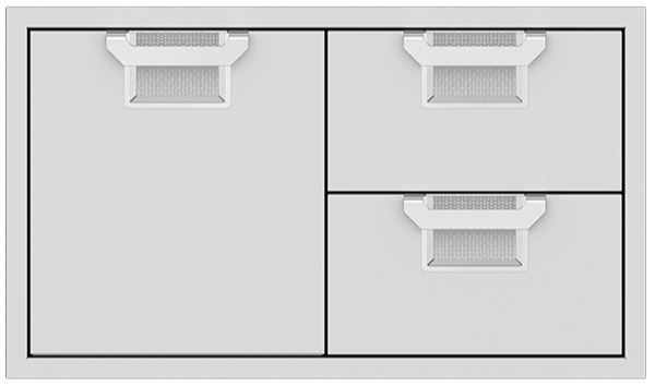 Aspire By Hestan® AESDR Series 36" Steeletto Double Drawer and Storage Door Combination-0