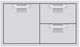 Aspire By Hestan® AESDR Series 36" Steeletto Double Drawer and Storage Door Combination-0
