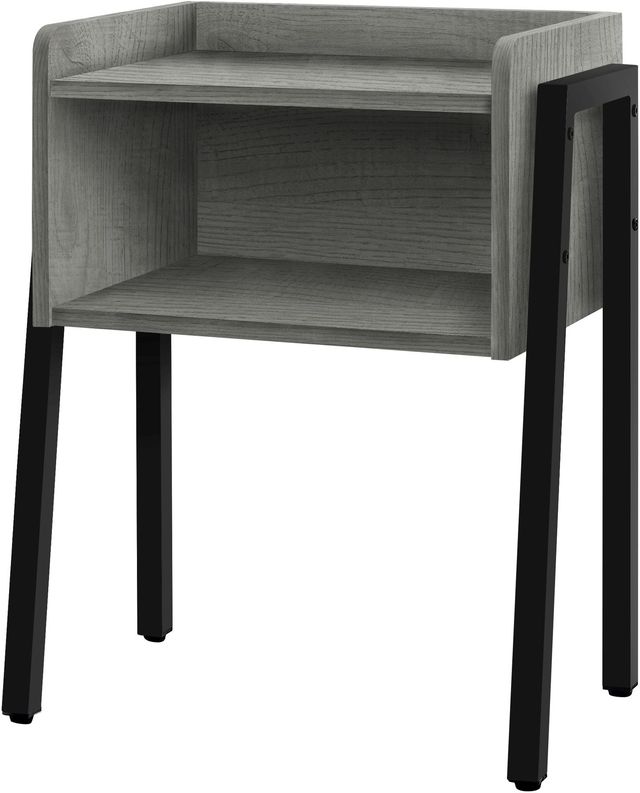 Monarch Specialties Inc. Grey 23"H with Black Metal Accent Table-0