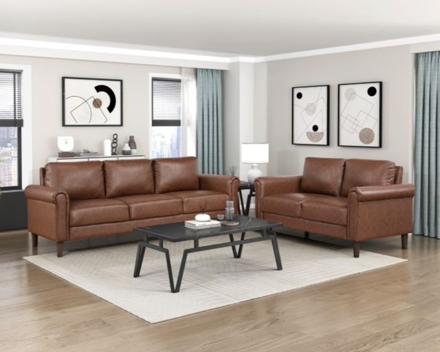 Homelegance® Hector Chocolate Loveseat-1