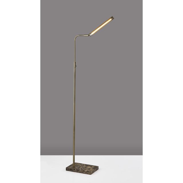 Adesso® Reader Antique Brass Floor Lamp-1