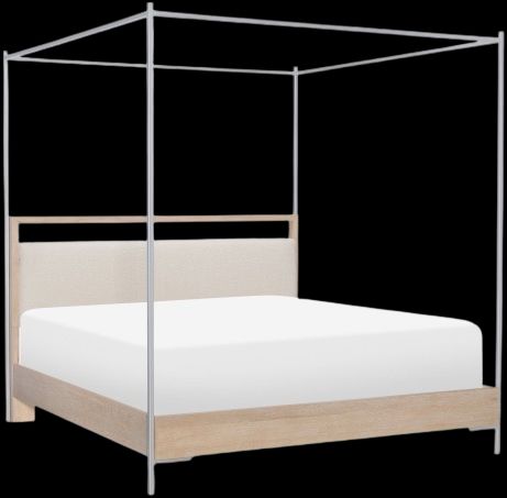 Legacy Classic Biscayne Brown King Upholstered Bed with Canopy-0