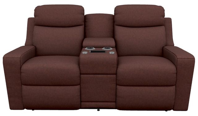 La-Z-Boy® Emmons Brick Power Reclining Loveseat with Console and Headrest-1