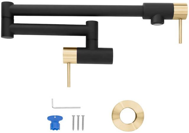 ZLINE Autograph Edition Gemini Champagne Bronze/Matte Black Pot Filler-4