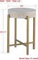 Forty West Collin White Accent Table with Gold Base-1